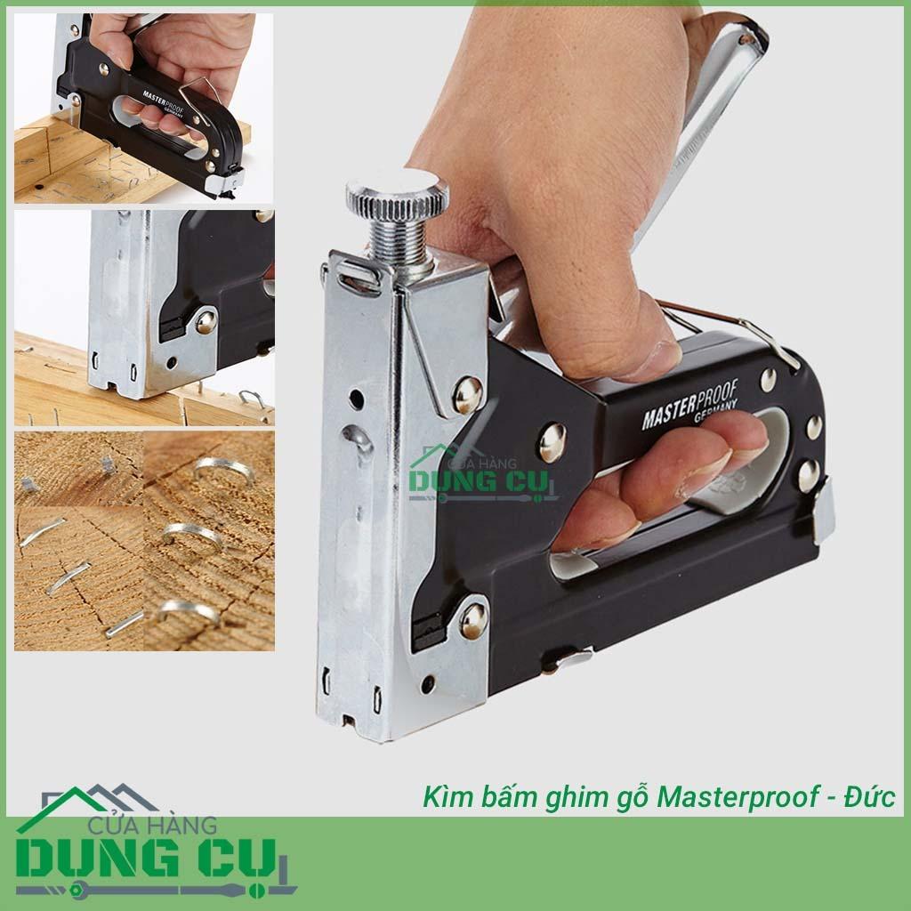 Kìm bấm ghim gỗ  MasterProof bấm 3 loại ghim chữ U, chữ T, ghim thường