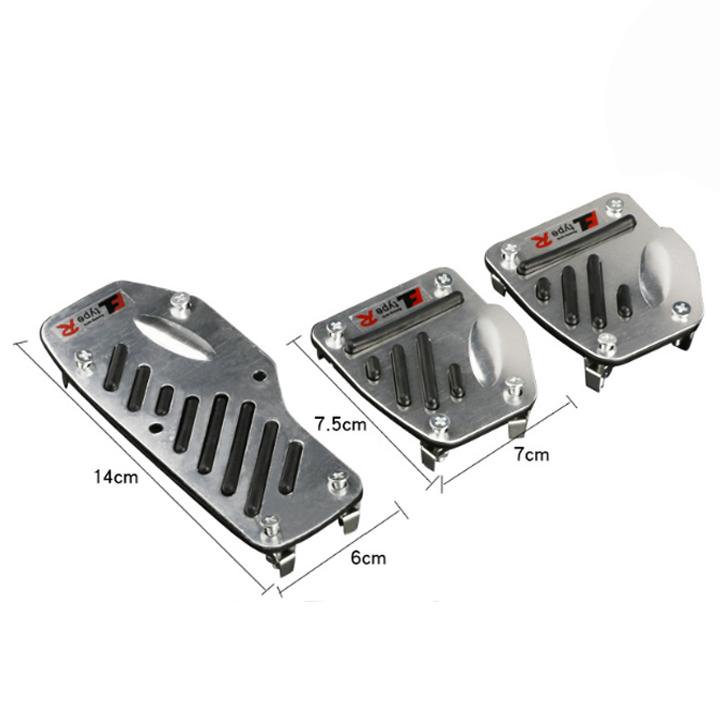 Bộ ốp chân ga, chân phanh, chân côn cho ô tô số sàn