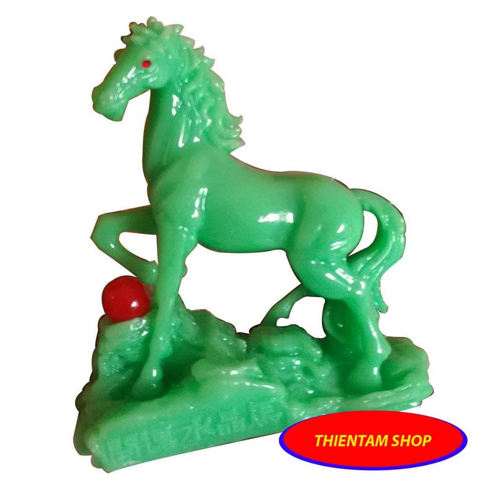 [HCM]Tượng ngựa xanh ngọc bằng đá NX10