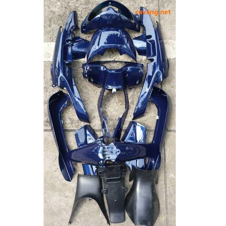 Dàn áo xe máy Future 1 nhựa Trắng cao cấp màu XANH MỰC