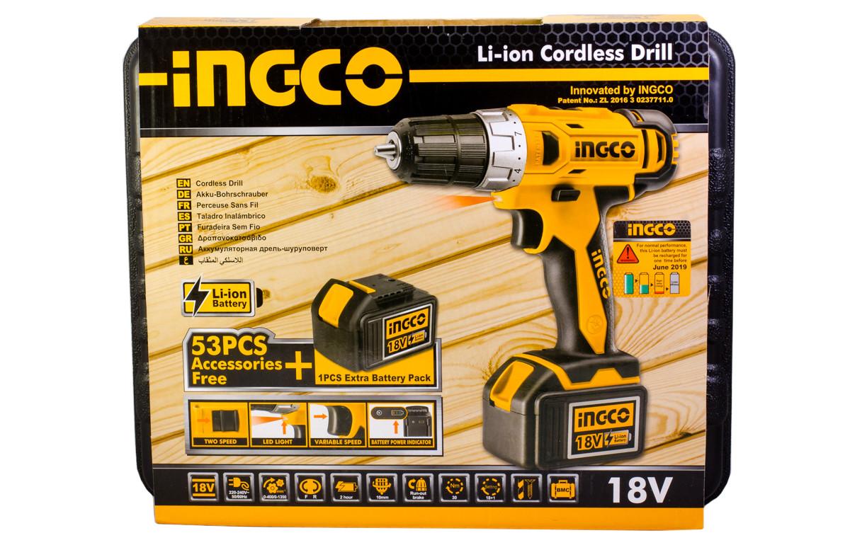 Máy khoan và vặn vít dùng pin Ingco CDLI228180 (18V)