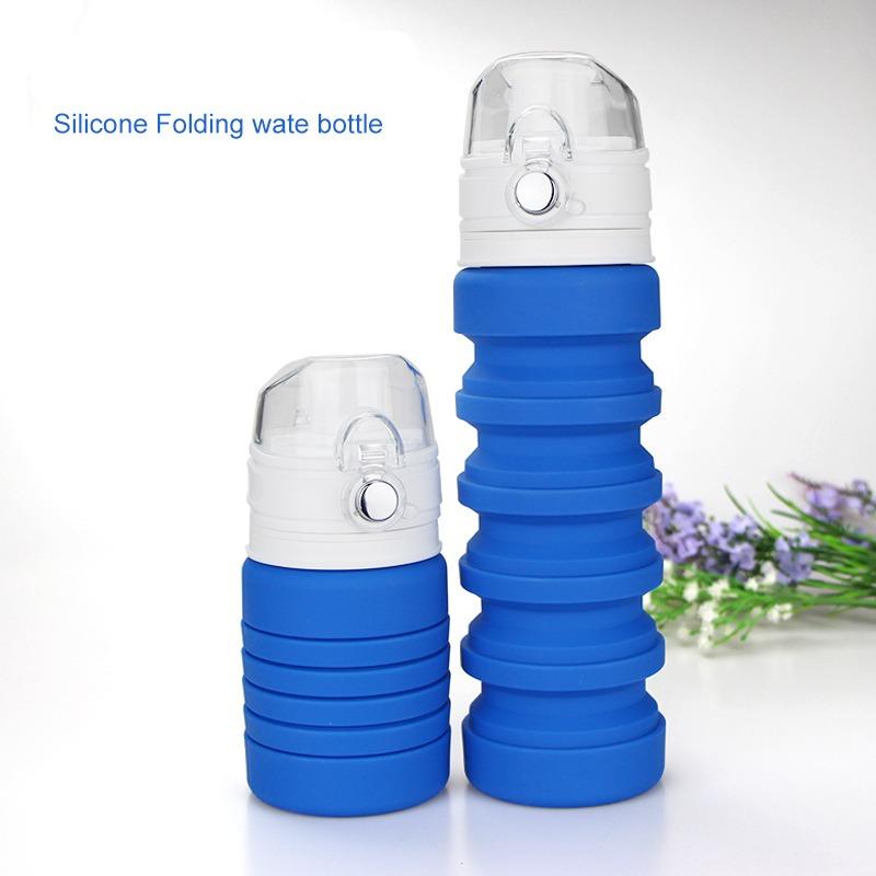 Bình Nước Gấp Gọn Thông Minh Bình Nước Cao Su S2 Cho Hoạt Động Thể Thao Và Du Lịch 500ml Màu Xanh Navy