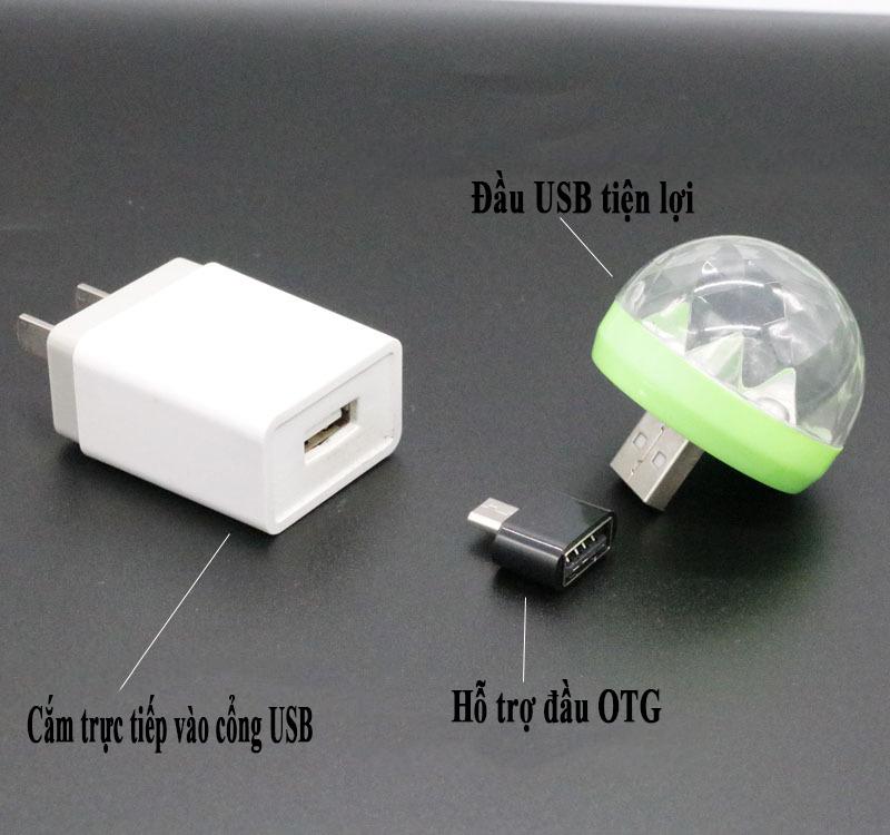 Đèn Led USBMicro cảm ứng âm thanh 7 màu