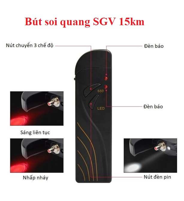 Bút dòi lỗi sợi quang SGV 15km (sử dụng pin sạc)