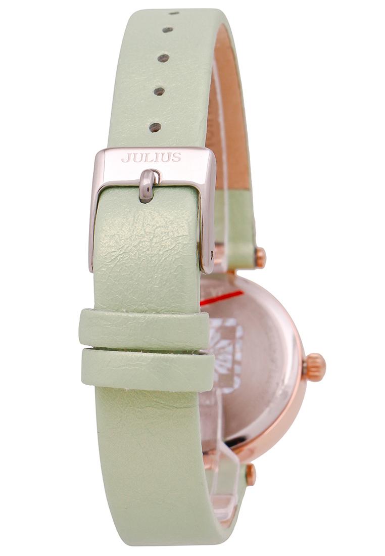 Đồng Hồ Nữ Julius Hàn Quốc Dây Da JA-1072 (Xanh Lá)