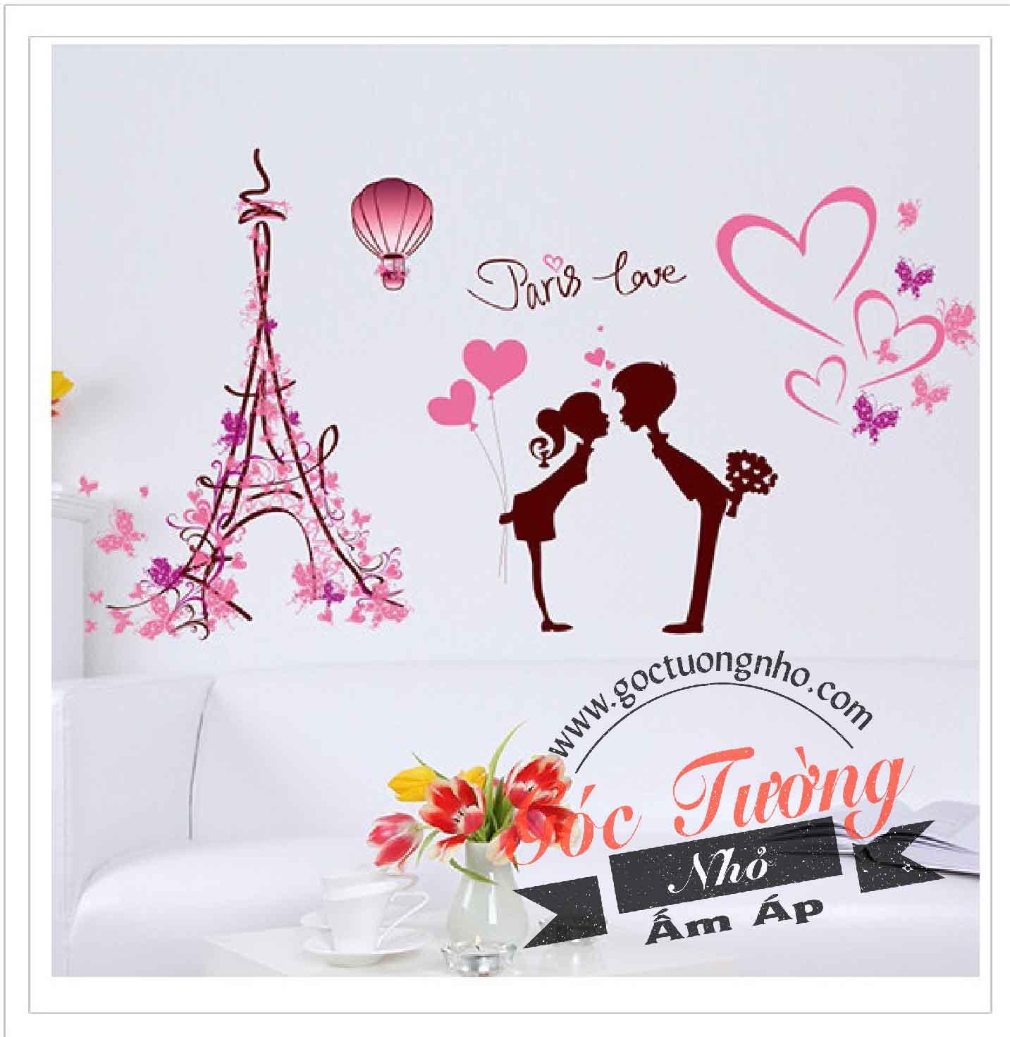 DECAL DÁN TƯỜNG HÌNH TÌNH NHÂN XL7120