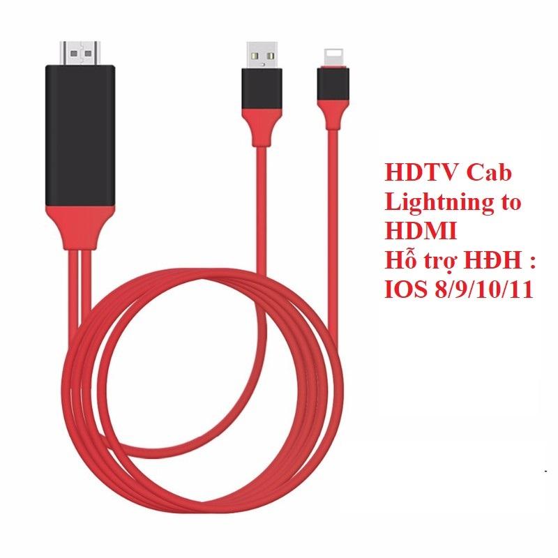 Cáp iphon e lighning ra hdmi lên tivi lcd