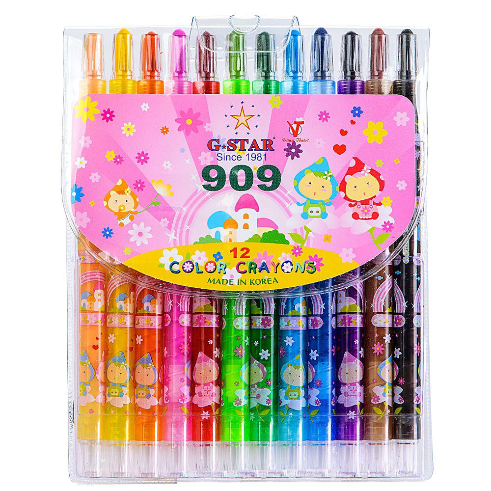 Sáp vặn 12 cây màu dài hàn quốc gstar