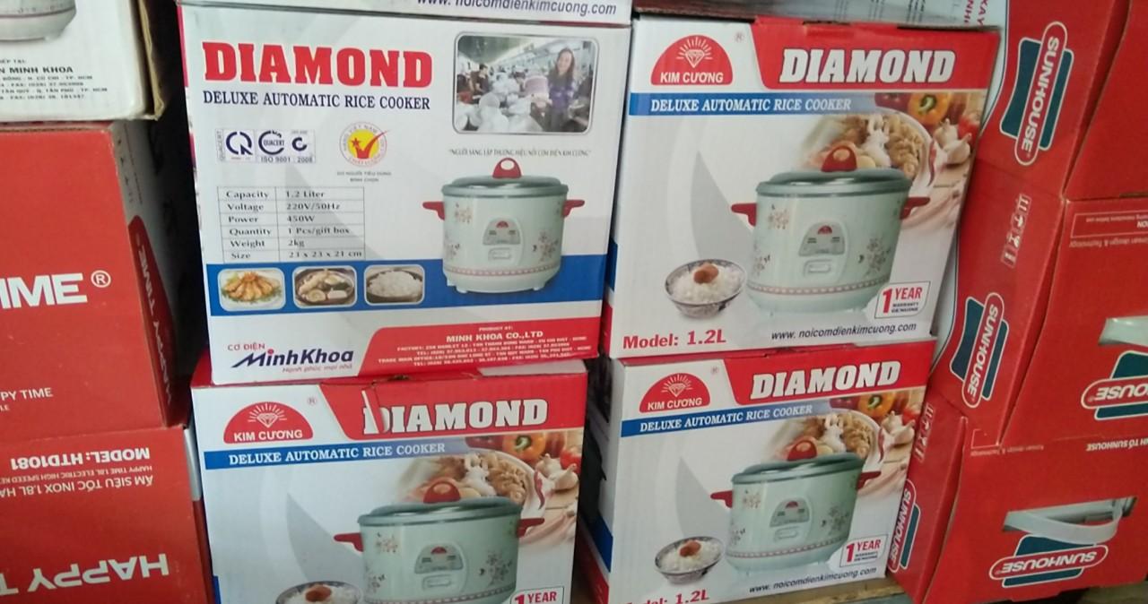 Nồi cơm điện 1.2 lít kim cương (BH 12 Tháng)