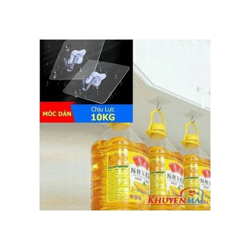 Bộ 10 Móc treo dán tường siêu dính trong suốt