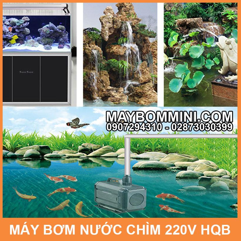 [HCM]Máy bơm nước chìm hồ cá hòn non bộ nước thải 220V HQB-2000