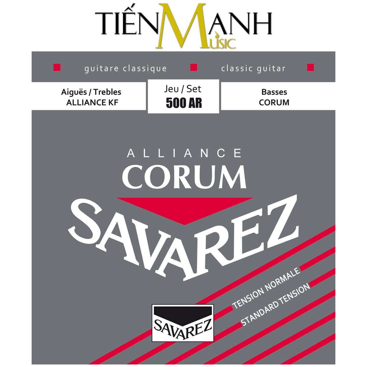 Bộ dây đàn cổ điển Classic Guitar Savarez Normal Tension 500AR (Medium Alliance Corum Standard Nylon String Sets)