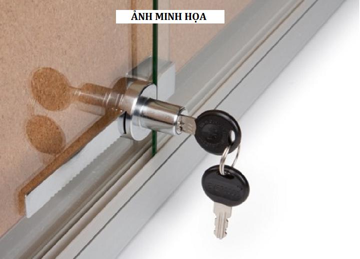 Khóa tủ kính răng cưa 2 cánh lùa Việt Tiệp(chính Hãng)