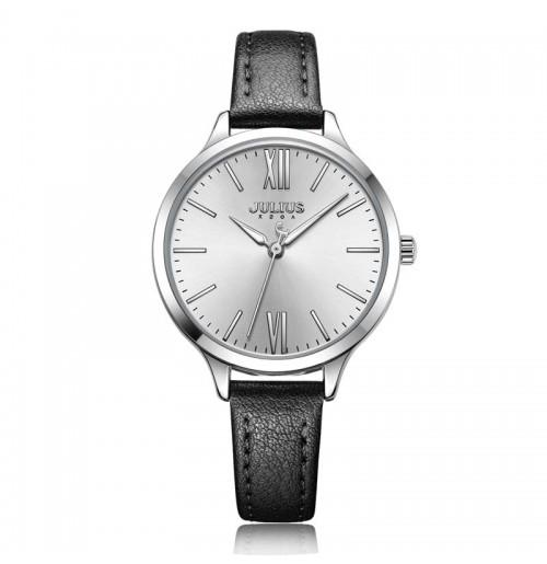 ĐỒNG HỒ NỮ JA-1125B JULIUS HÀN QUỐC DÂY DA (ĐEN)