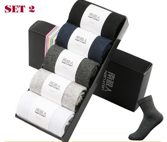 [HCM]1 SET 5 ĐÔI - Tất Nam Cổ Cao/Cổ Thấp Hãng Najiren