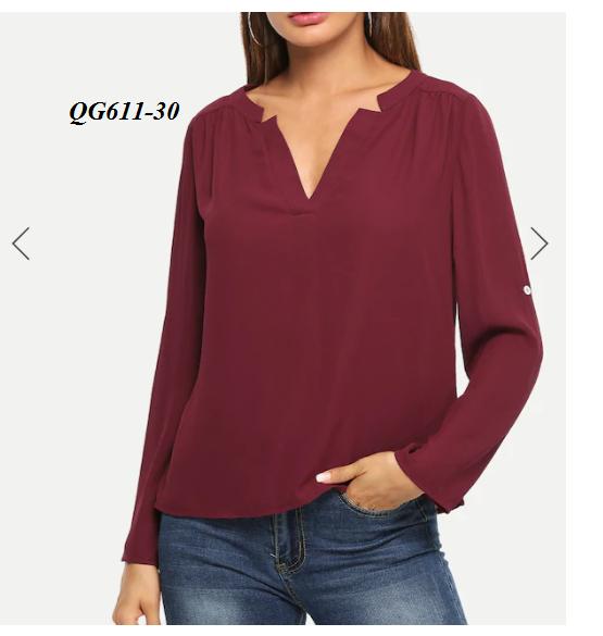 ÁO SƠ MI TAY LỠ CỔ V - SIZE S-6XL