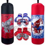 Bộ Đấm Bốc  Túi Đấm Boxing  hình Người Nhện + QUÀ TẶNG 2 Găng Tay cho bé -