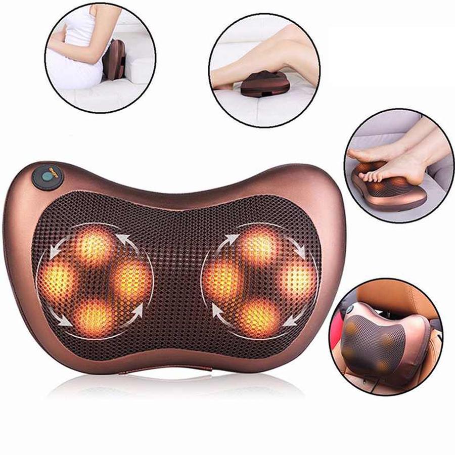Gối massage hồng ngoại 8 bi