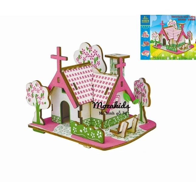 Đồ chơi lắp ráp gỗ 3D Mô hình American Dream Cottage