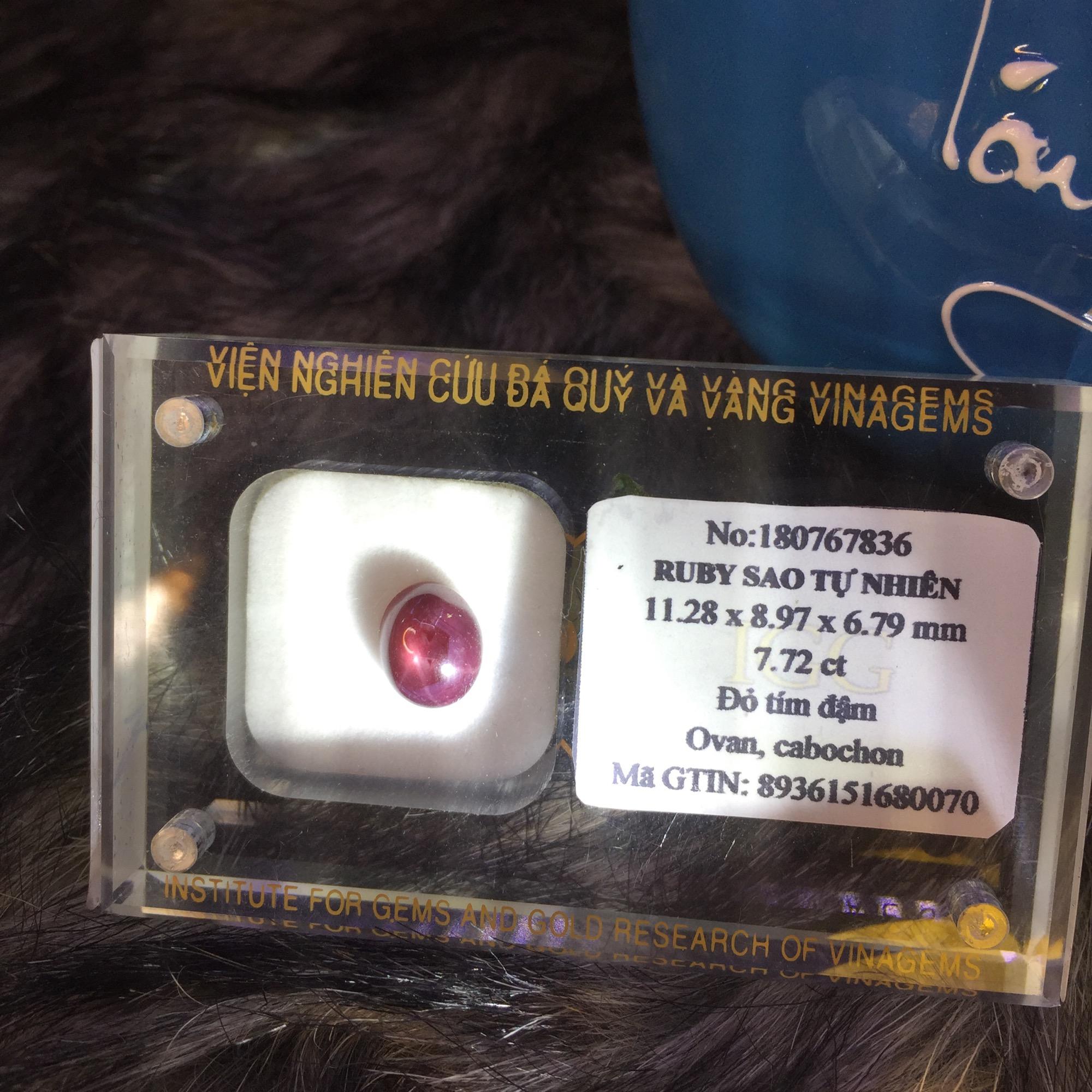 [Có 2 Quà Tặng] [Miễn Phí Vận Chuyển] [ Có Mã Giảm Giá]RUBY SAO TỰ NHIÊN  ĐÃ CÓ GIẤY KIỂM ĐỊNH CỦA NHÀ NƯỚC