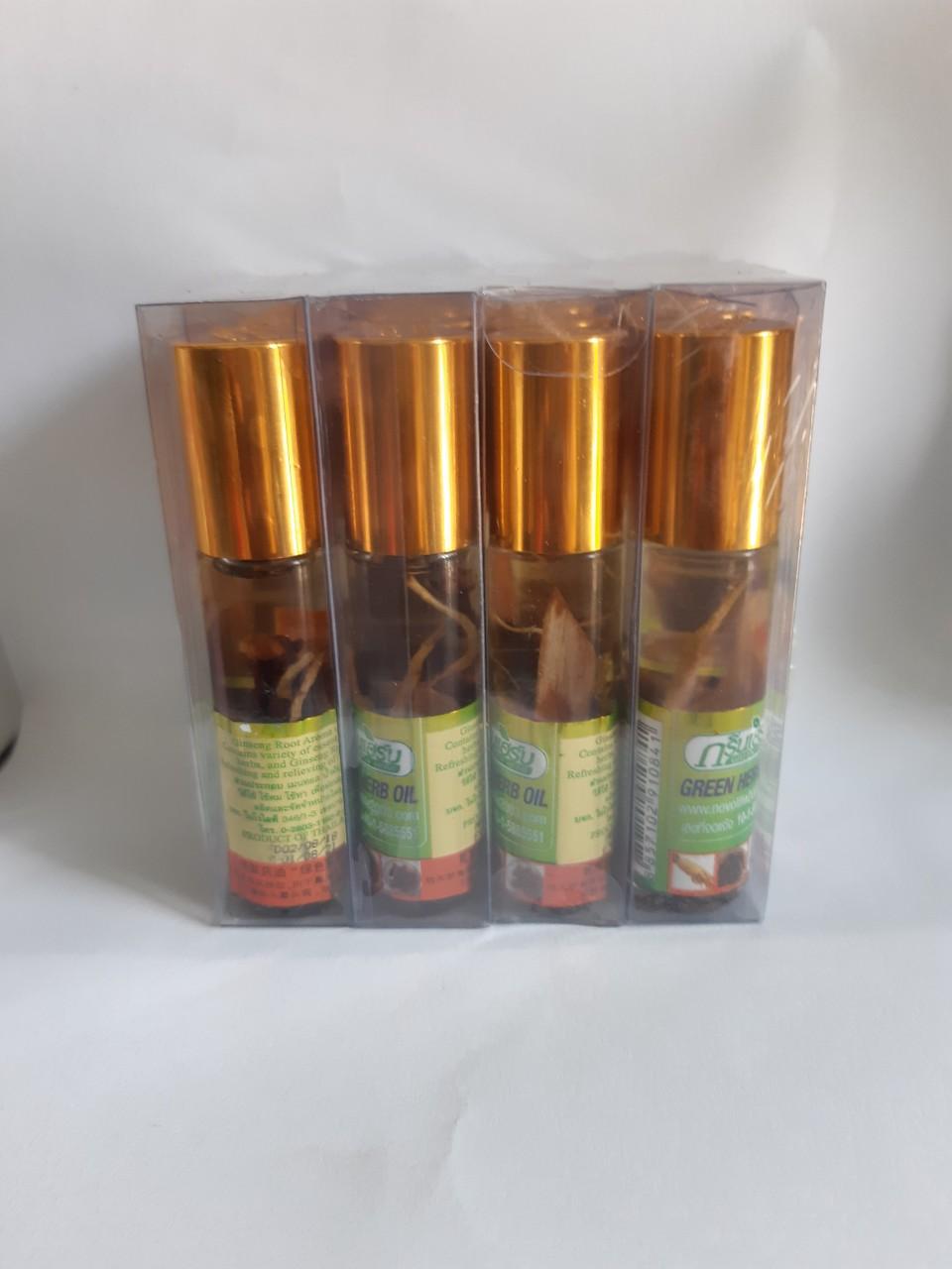 Lốc 12 Dầu Gió Sâm Thảo Dược Green Herb Oil (Chai lớn 8ml)
