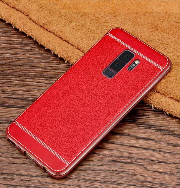 ỐP LƯNG SAMSUNG GALAXY S9, S9 PLUS VÂN DA VIỀN VÀNG