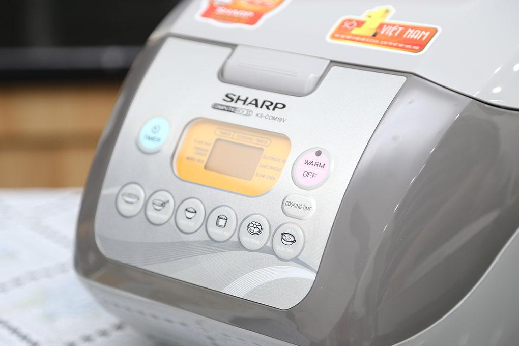 Nồi điện tử Sharp KS-COM19V 1.8L (Trắng/Xám)