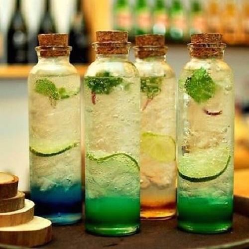 Combo 10 lọ thủy tinh tròn 350ml nắp gỗ