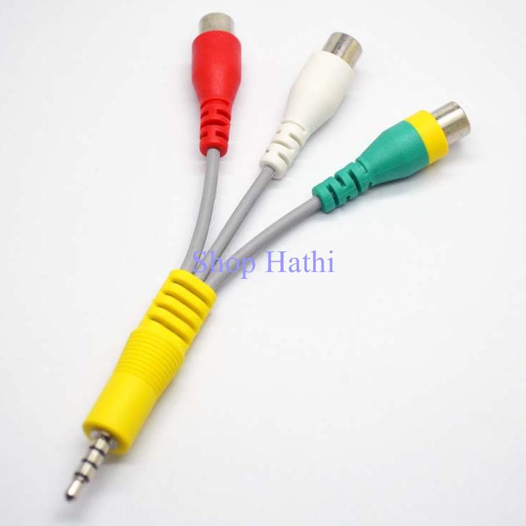 Cáp chuyển jack 3.5mm sang 3 RCA âm
