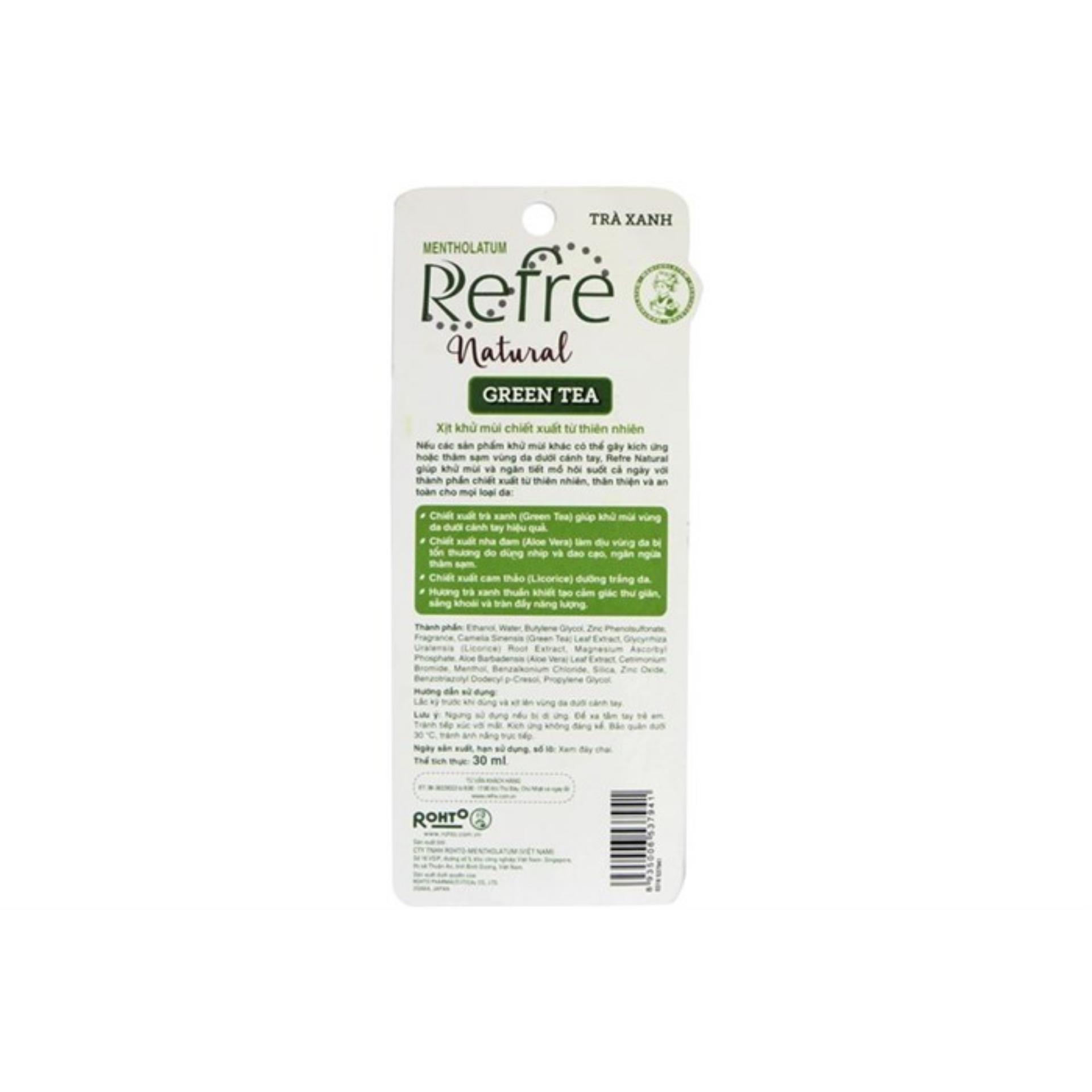 Xịt khử mùi Refre hương trà xanh 30ml