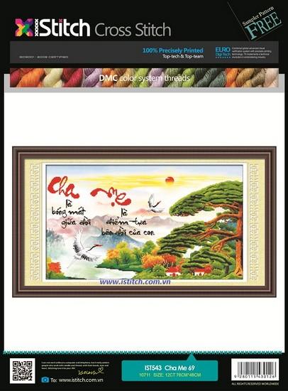 [HCM]IST543 Tranh Thêu Chữ Thập Cha mẹ