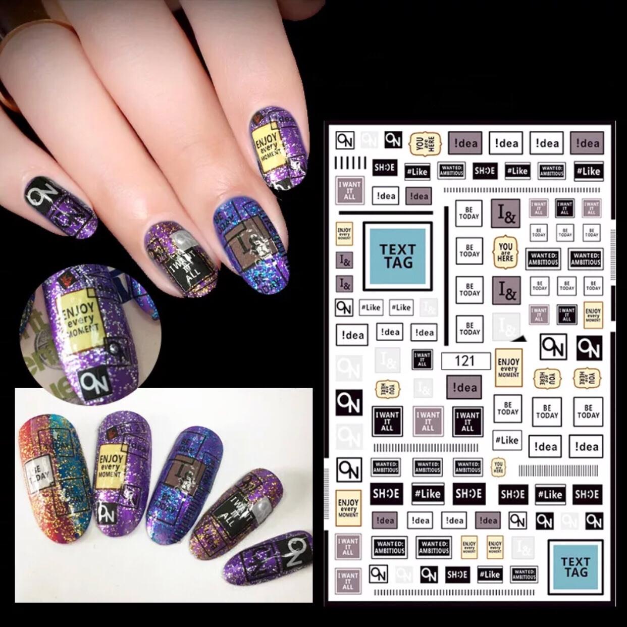 BỘ 2 TẤM STICKER DÁN MÓNG TAY VINTAGE