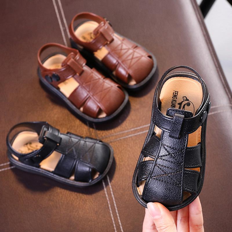 Dép Sandal bé trai - đen/nâu - Size 25 đến 30 - V109
