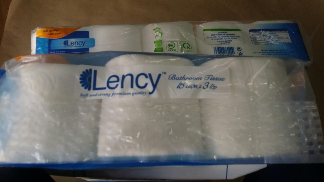 Giấy vệ sinh Lency 15 cuộn cao cấp ( 3 lớp )