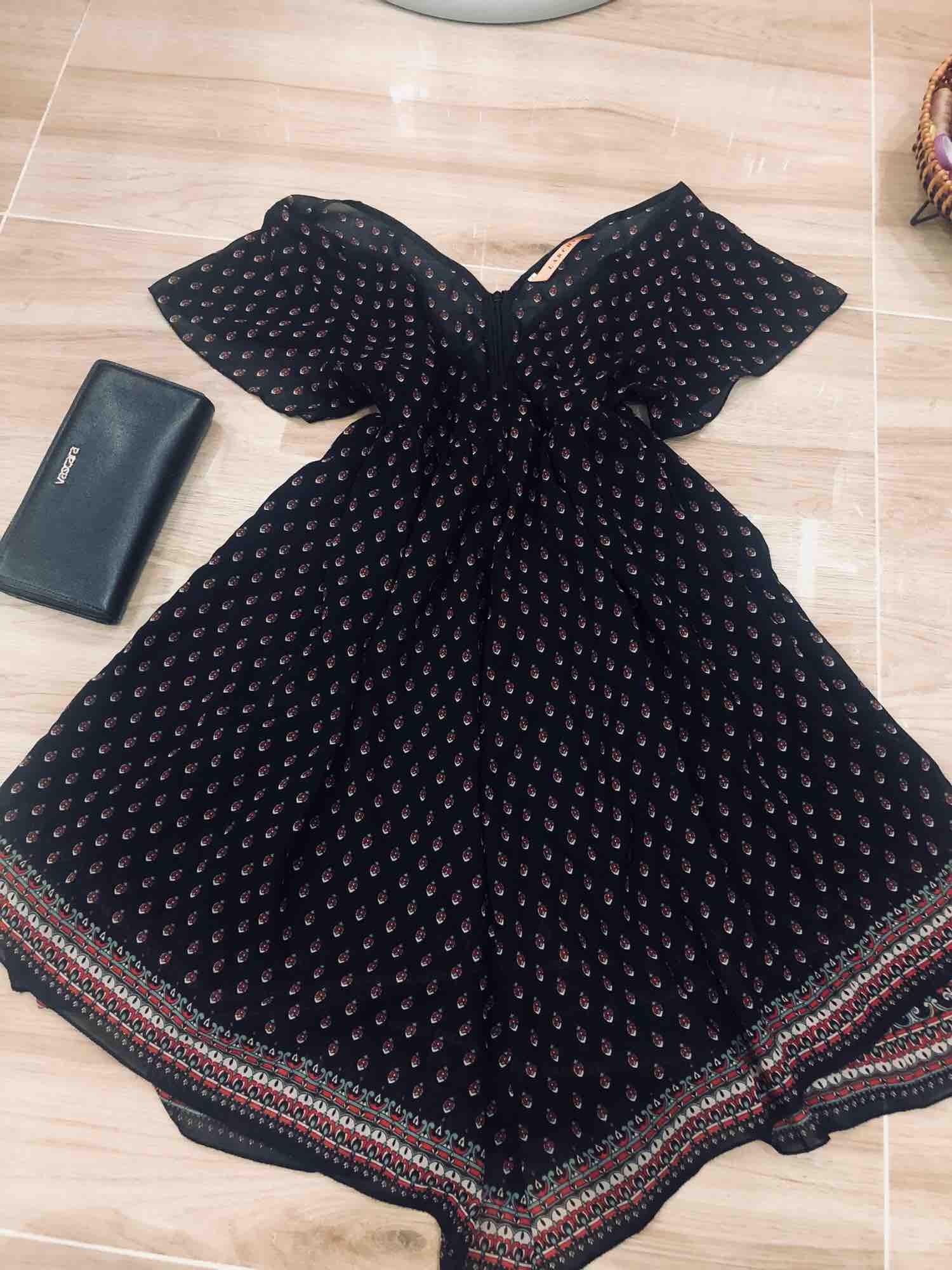 Đầm voan hoa bi nhỏ nhập Quảng Châu