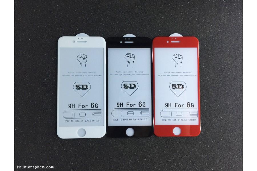 Kính cường lực 5D full màn cho Iphone 6/6s (Trắng )
