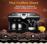 Máy pha cafe Donlim 2 ngăn pha espresso & Drip Coffee Americano, thumbnail