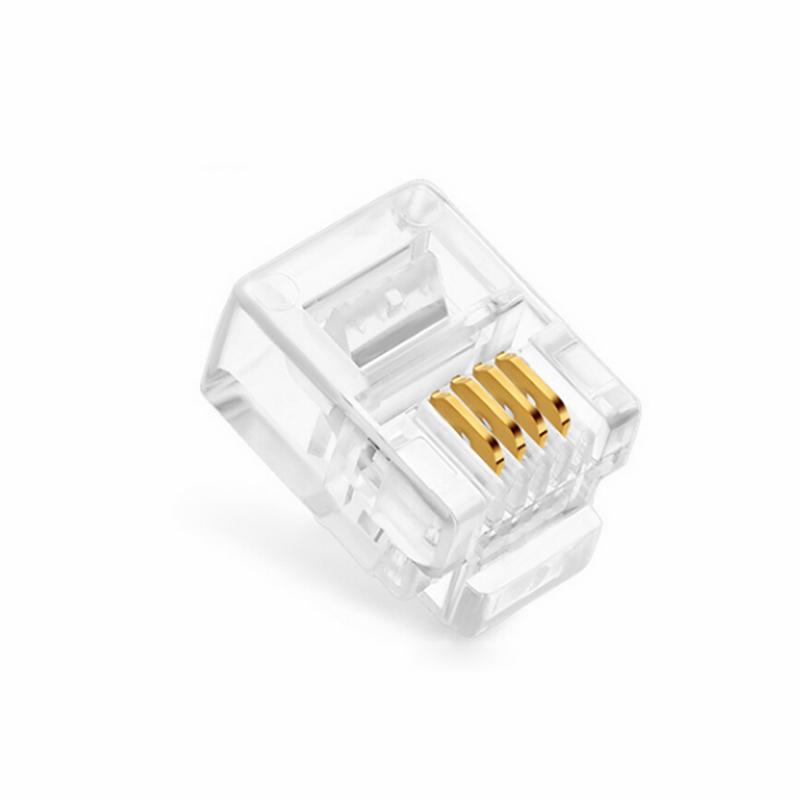 Đầu bấm dây cáp điện thoại RJ11 (Hạt bấm RJ11) - 100 đầu