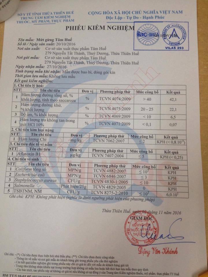 Mứt gừng Huế sạch 500g ( loại 1 , làng nghề Kim Long )
