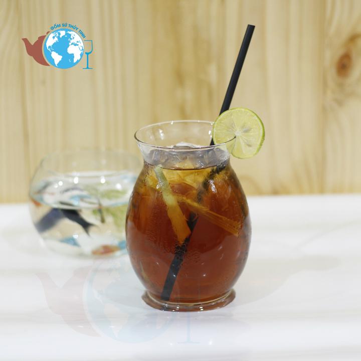 Ly thuỷ tinh uống sinh tố hình bầu dục 480ml