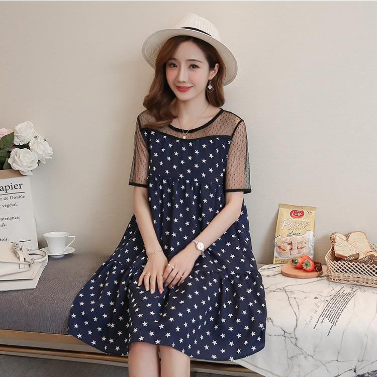 Đầm bầu họa tiết hình sao DB10