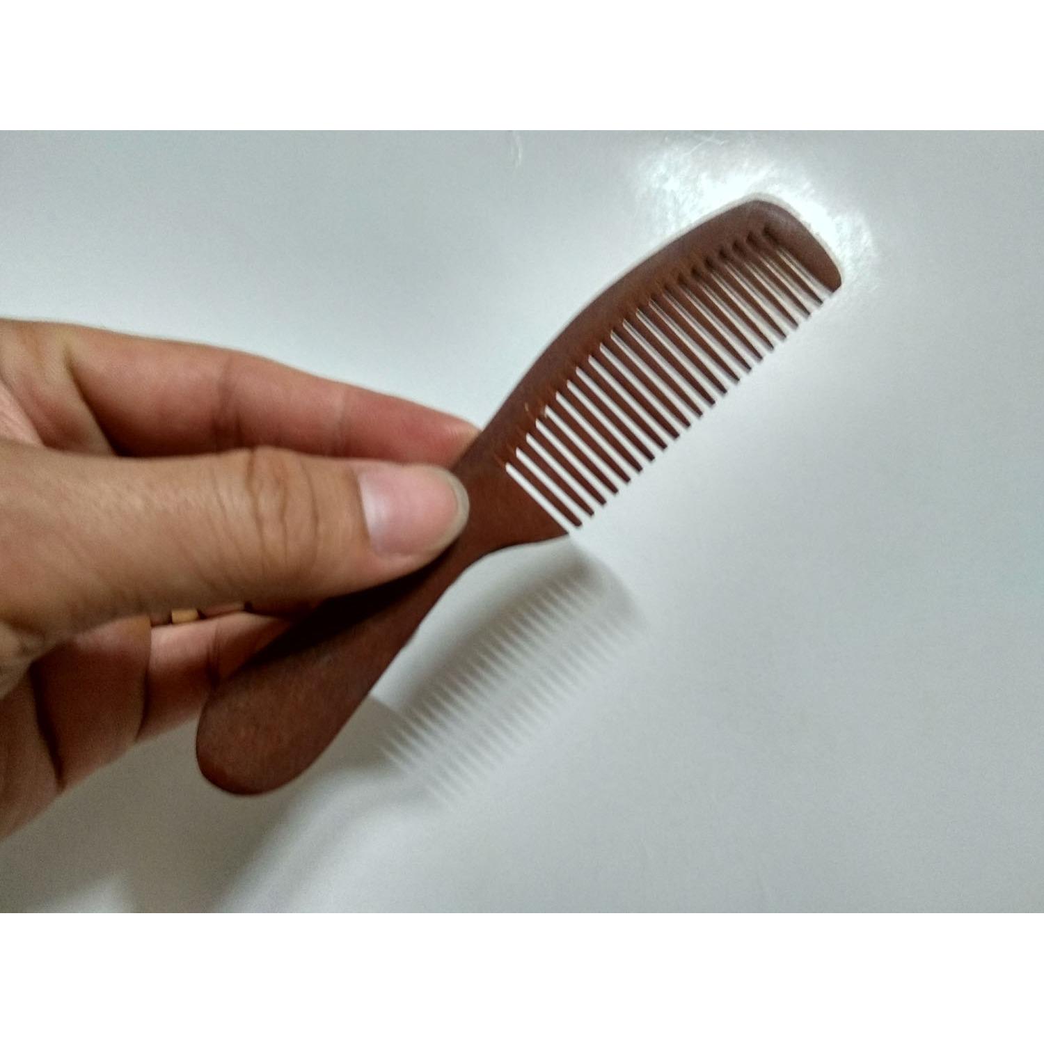 Lược bầu chải đầu bằng gỗ phíp - Small Size 14cm