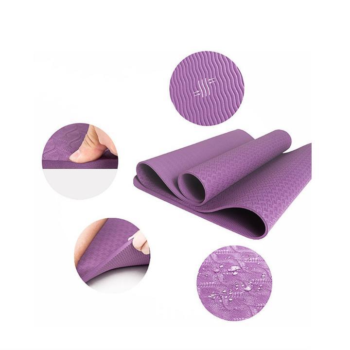 Thảm tập yoga TPE 8mm cao cấp (tím)