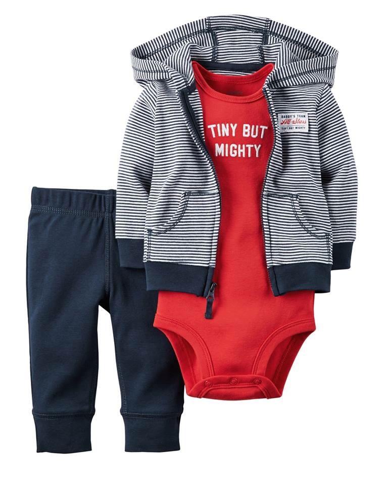 Set bodysuit kèm quần Carter's cho bé trai (không kèm áo khoác)
