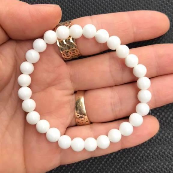 [HCM]VÒNG TAY ÔC HÓA THẠCH 6LY
