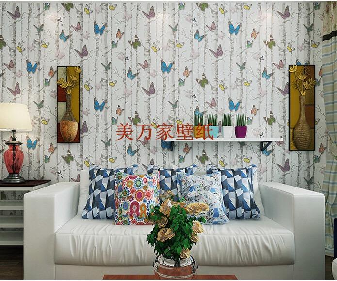 5 Mét Decal Giấy Dán Tường Khổ 45cm Có Sẵn Keo - Bướm Sắc Màu MS621