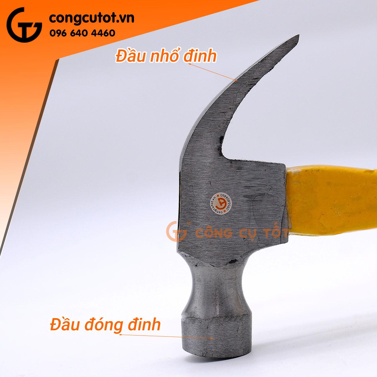 Búa nhổ đinh cán vàng 16''