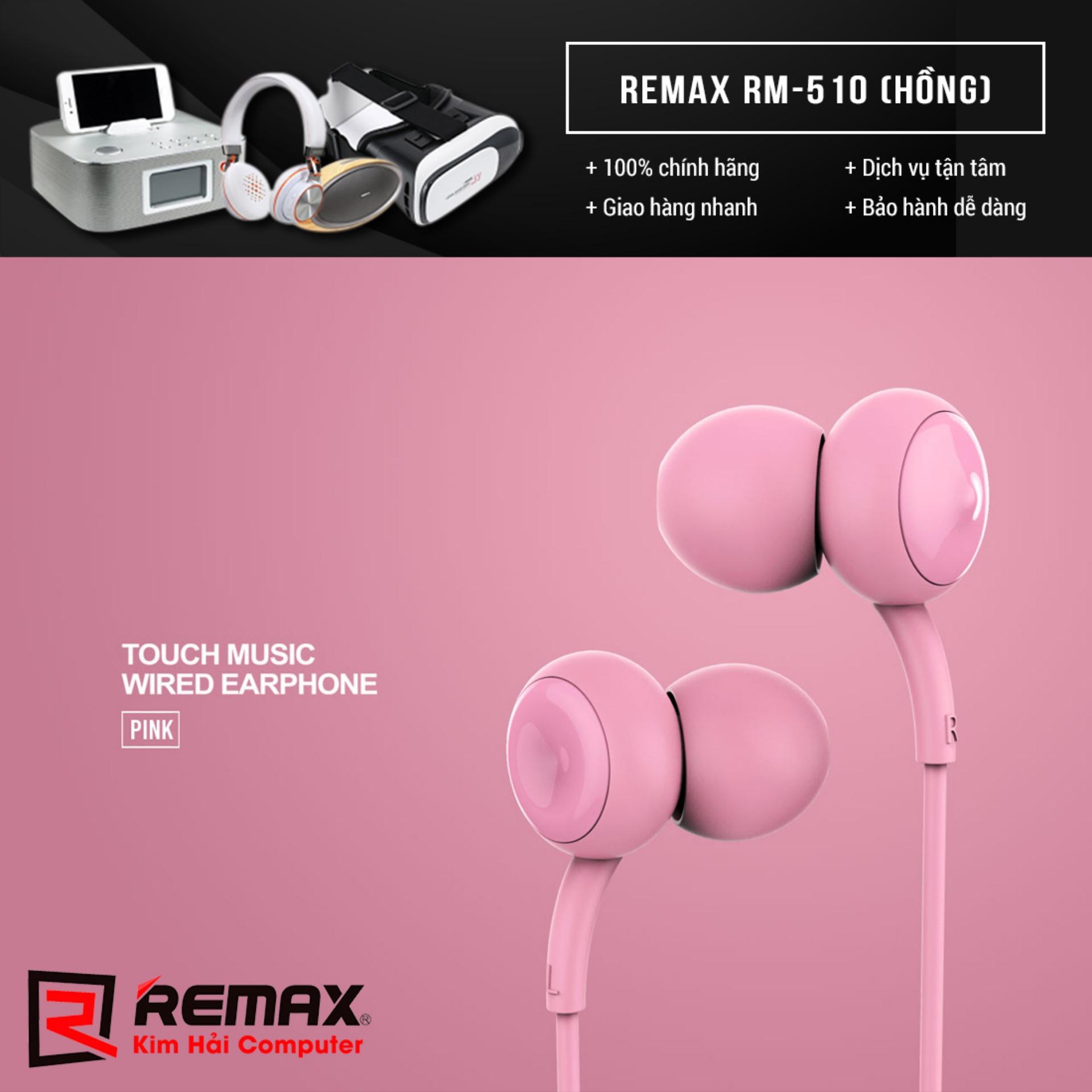 TAI NGHE REMAX RM-510 (Hồng) - Kim Hải Computer