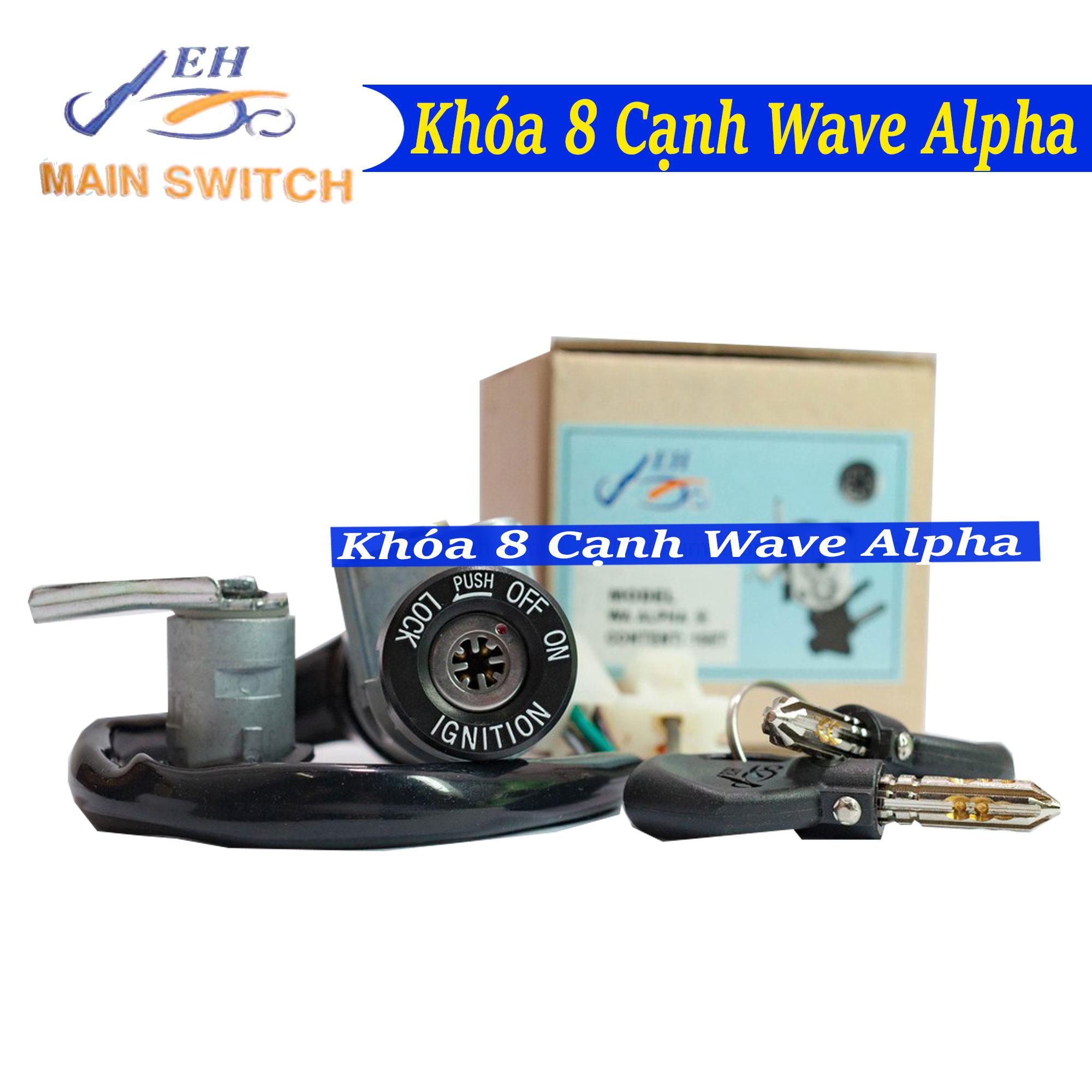 [HCM]Ổ Khóa Chống Trộm 8 Cạnh Xe Honda Wave Alpha