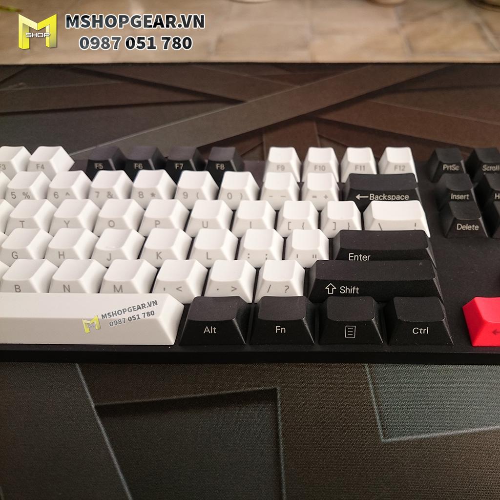 Set keycap thick PBT Trắng – Đen 108 keycap ninja cherry profile